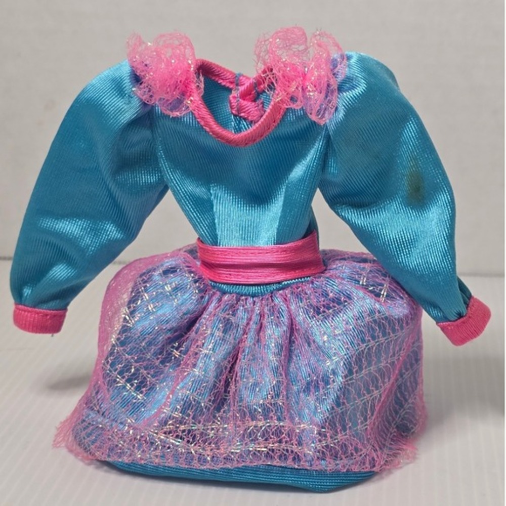 1993‎ Barbie Evening Sparkle Fashions Blue Pink Dress Mattel Vintage